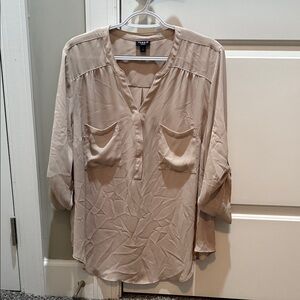 Torrid Light Tan Blouse with Pockets